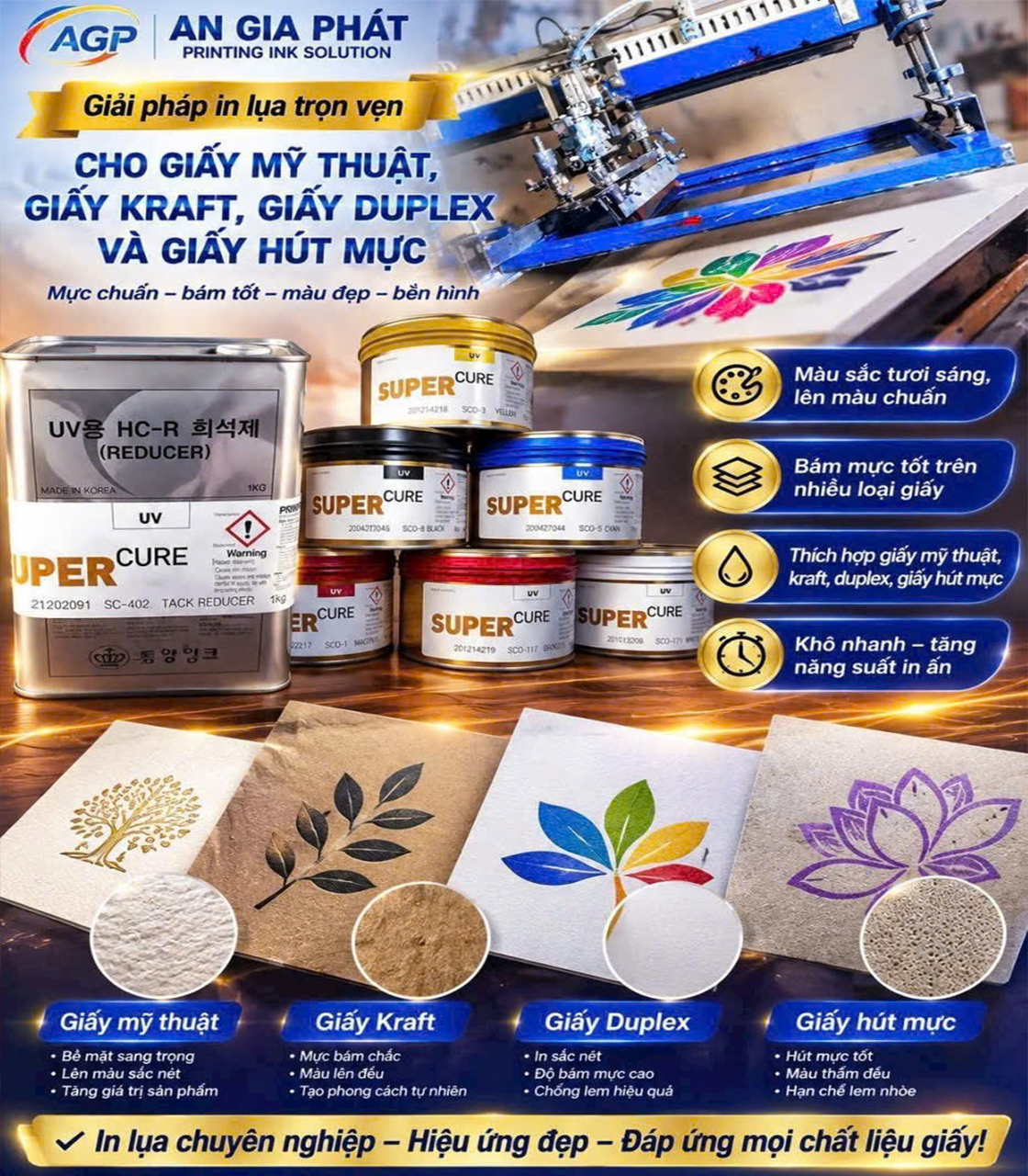 Mực in UV An Gia Phát